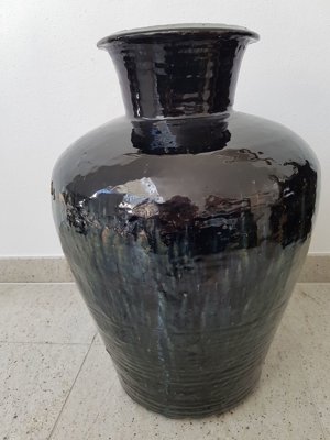 Grosse antike dekorative chinesische Steinzeug-Vase, Anfang 19. Jhd. Bild 5
