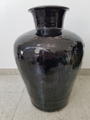 Grosse antike dekorative chinesische Steinzeug-Vase, Anfang 19. Jhd. Bild 2