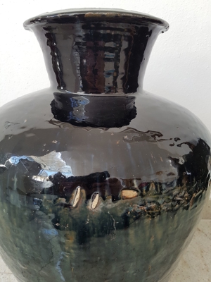 Grosse antike dekorative chinesische Steinzeug-Vase, Anfang 19. Jhd. Bild 3