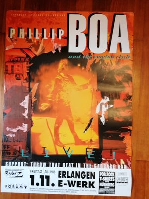 Konzertposter Phillip Boa Tour 1.11.1991 Erlangen E-Werk