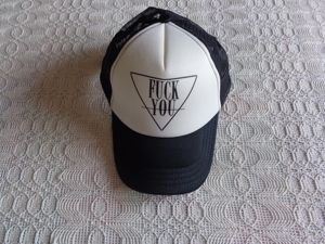 Cappy, Schirmmütze, Unisex, schwarz/ecru, Aufdruck Bild 2