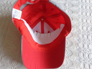 Vintage - Cappy, Schirmmütze, Unisex, rot/grau, NEU, nicht getragen Bild 5