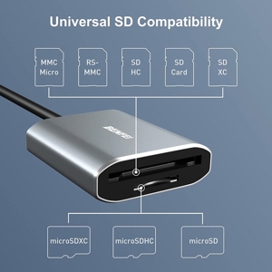 OTG USB 3.0 Typ C, Speicherkartenleser BENFEI DUAL, Sandisk Extreme MicroSDXC128GB, A2, V30, 160MB s Bild 2