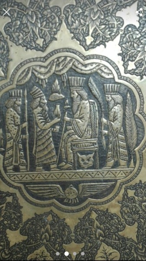 Persische Teeplatte - antik Bild 2