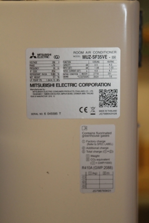 Klimaanlage Mitsubishi MUZ-SF35VE Außengerät + Kühlmittel Bild 5