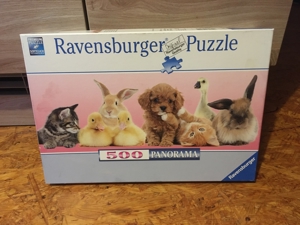 Ravensburger Panorama Puzzle, 500 Teile, Tiere Bild 1