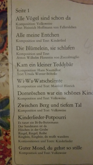DDR LP "Die Blümelein, sie schlafen" Bild 4