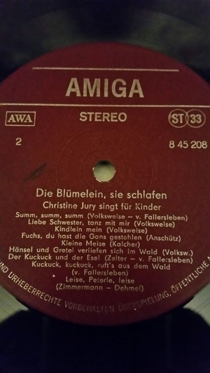 DDR LP "Die Blümelein, sie schlafen" Bild 11