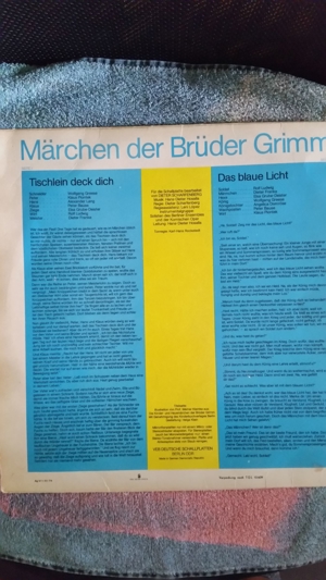 DDR LP "Märchen der Brüder Grimm" Bild 4