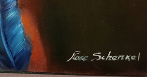 Brasilien Gemälde Indio Schamane Ethno Amazonas Regenwald 80x70 Mann Ayahuasca Häuptling krieger Bild 3