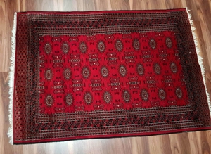 Stammes Teppich Turkmenisch Pakistan Rug Teke Göl Orient Perser Carpet, wie Seide Bild 1