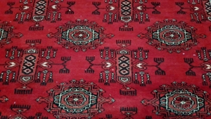 Stammes Teppich Turkmenisch Pakistan Rug Teke Göl Orient Perser Carpet, wie Seide Bild 4