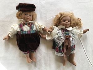Porzellan Puppen Porzellan Puppe Mädchen Kleid Deko Kunst Bild 1