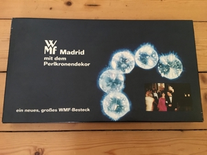 WMF Besteck Set Madrid mit dem Perlkronendekor 30-teilig Messer Gabel Löffel Bild 5