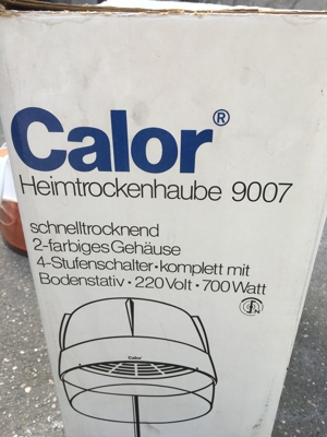 Calor Heimtrockenhaube 9007 mit OVP, alte Trockenhaube, neuwertig Bild 2