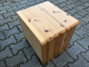 Nachttisch Holz Kommode mit zwei Schubladen Nacht Bett Tisch Bild 2
