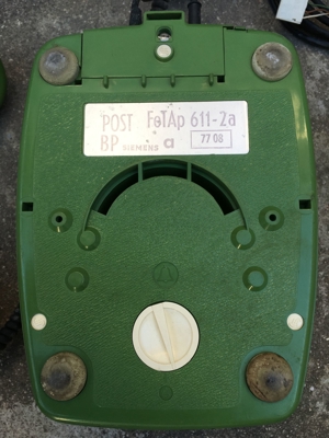 altes Vintage Telefon Wählscheibe Post FeTAp 611-2a grün Wahlscheibe Bild 7
