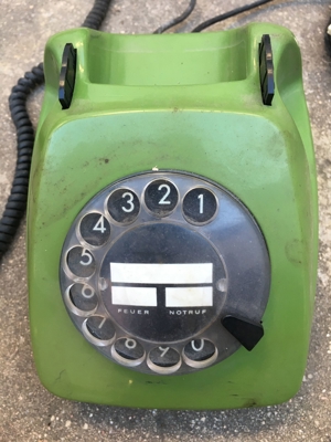 altes Vintage Telefon Wählscheibe Post FeTAp 611-2a grün Wahlscheibe Bild 4