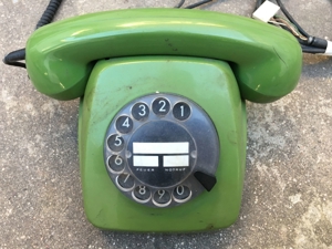 altes Vintage Telefon Wählscheibe Post FeTAp 611-2a grün Wahlscheibe Bild 3