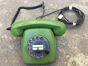 altes Vintage Telefon Wählscheibe Post FeTAp 611-2a grün Wahlscheibe Bild 2