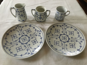 Milchkännchen Zuckerdose Tasse große Teller Kännchen Dose Porzellan