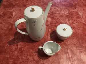 Kaffeeservice Porzellan Kanne Milchkännchen Zuckerdose Dose Seltmann Weiden Bild 2