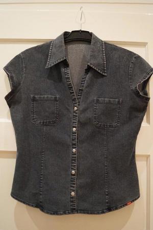 Jeansbluse, Gr. 36/38