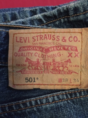 neuwertig - Vintage-Jeans Levis W38 L34 Bild 2