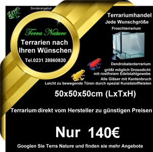 Dendrobaten-Terrarium 60x60x60cm (LxTxH) Froschterrarium Bild 3