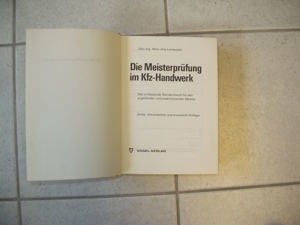 Buch,,,die Meisterprüfung im Kfz-Handwerk von Leyhausen 1972 Bild 2