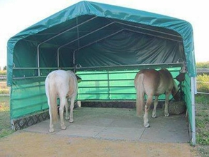 ganzjähriger Pferde-Stall-Unterstand Bild 2