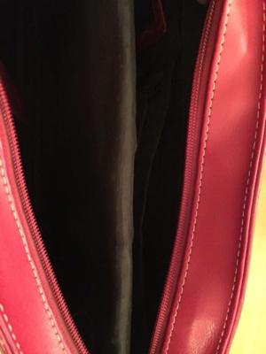 Laptoptasche rotes Kunstleder Bild 2