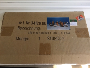 Krippe mit Figuren Satz 13 teilig im O Karton Bild 2