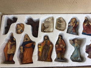 Krippe mit Figuren Satz 13 teilig im O Karton Bild 3