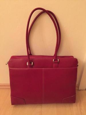 Laptoptasche rotes Kunstleder