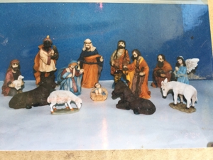Krippe mit Figuren Satz 13 teilig im O Karton