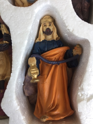 Krippe mit Figuren Satz 13 teilig im O Karton Bild 5