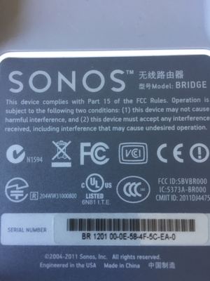 SONOS Brigde Ethernet Switch Bild 3