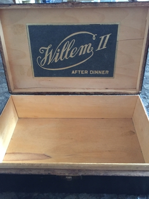 Willem II Zigarrenkästchen Holz Vintage Bild 2