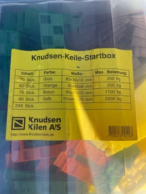 Knudsen-Keile-Startbox 245 Stück Montagekeile Bild 2