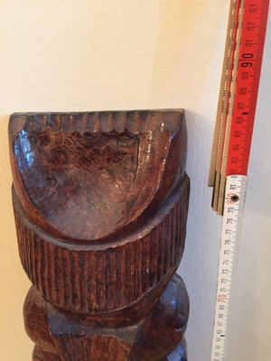 Holzmaske geschnitzt massiv mit Aufhänger Bild 2