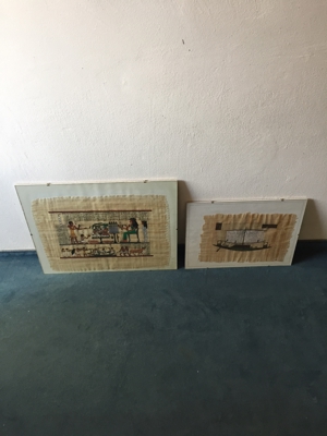 Ägypten Papyrus Bilder und ein Druck Bild 2