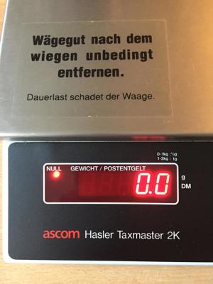 Ascom Hasler Taxmaster 2 K elektronische Wasge