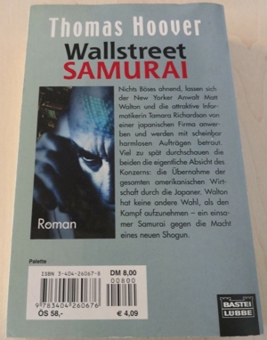 Thomas Hoover. Wallstreet Samurai. spannender Thriller Roman Bild 2