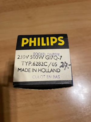 Philips G17Q-7 Typ 6282C/05 500 Watt Projektor - Lampe neu