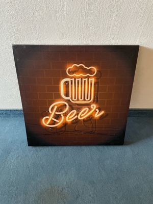 Bier Dekoschild mit Beleuchtung