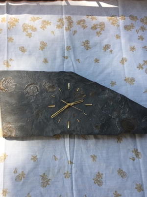 Schieferplatten Uhr und grosse Schieferplatte Bild 7