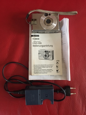 Canon Ixus 330 Digitalcamera mit Beschreibung und Ladegerät Bild 3