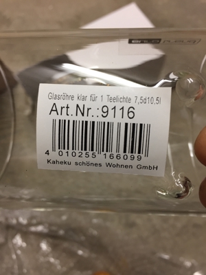 Teelichthalter Glas Designerhalter mit Kerze Bild 3