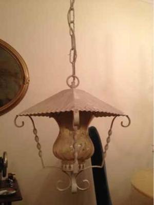 Hängelampe weiss Metall, neu !